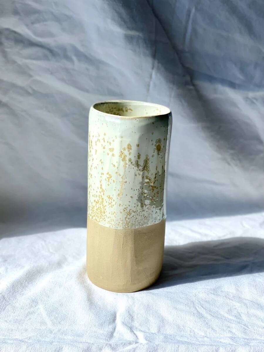 Vase - 20 cm - Soft stoneware - Lunar white