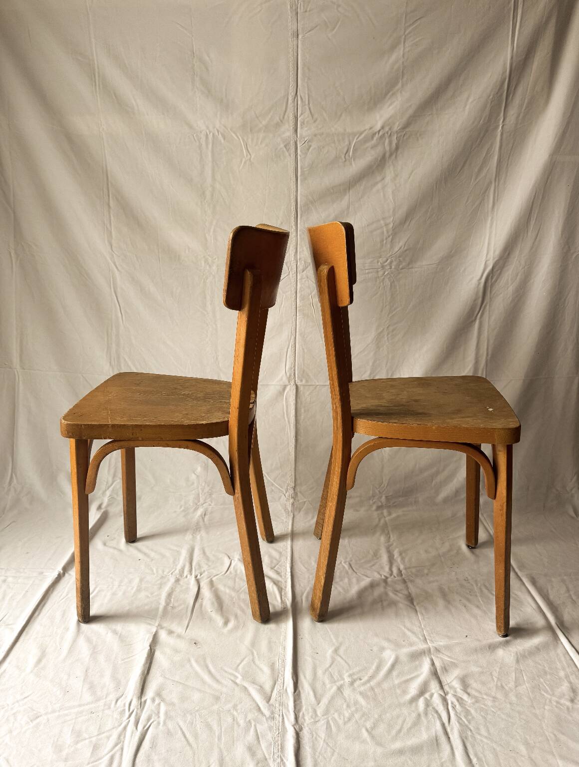 Set of 2 vintage Baumann bistro chairs
