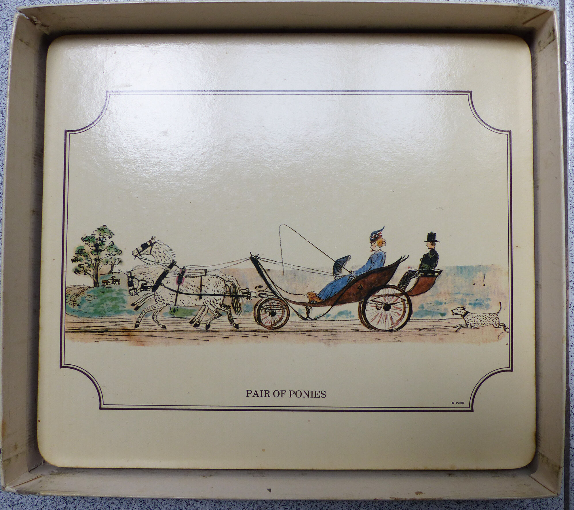 6 sets de table anglais et vintage