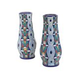 Paire de Vases Amphores Art Déco Céramique Emaillée 1915