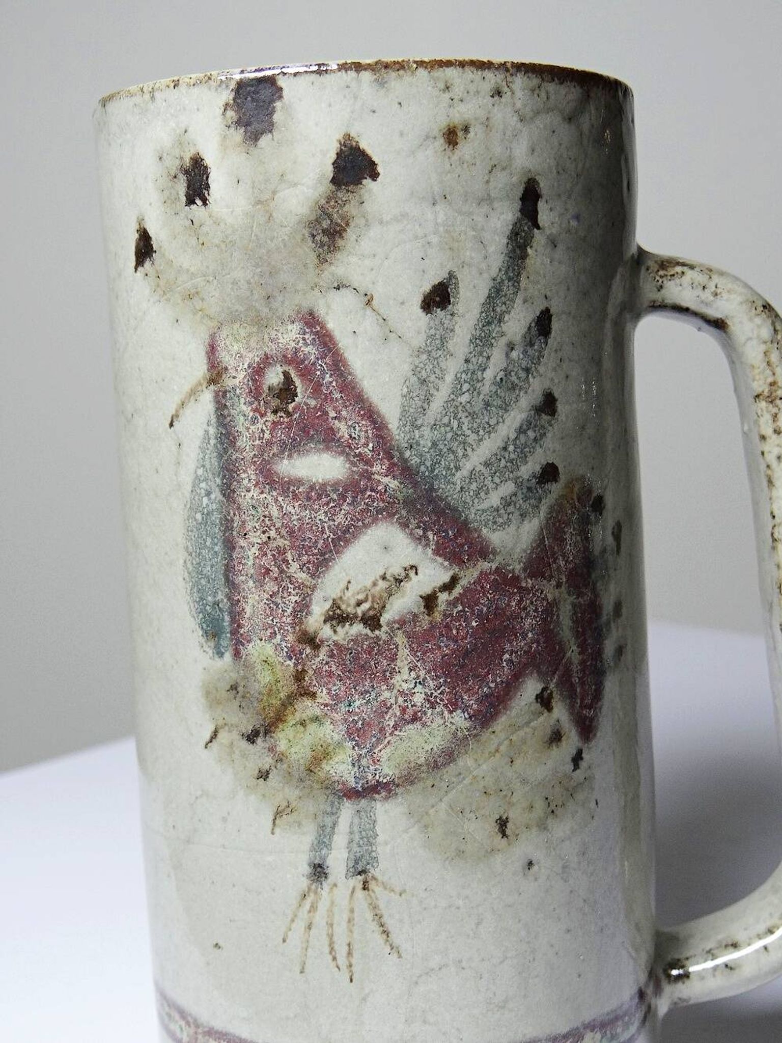 Large mug Le Mûrier Gustave Reynaud Vallauris vintage 1960s
