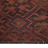 Antique Sumakh Kilim Rug, 1920s Tribal Wool Flatweave Carpet 178 x 118 cm