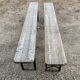 Pair of foldable benches guinguette style