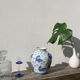 Vase chinois bleu et blanc poisson