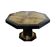 Dining room table in black lacquered hexagonal shape