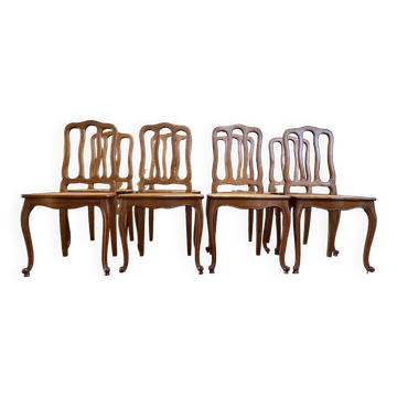 Suite of 8 Louis XV style cane chairs