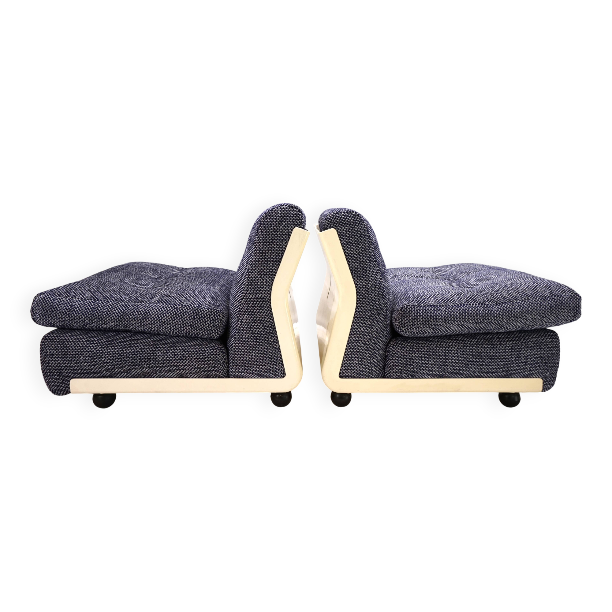 Set of 2 C&B Italia Amanta modular lounge chairs by Mario Bellini, 1970