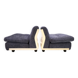 Set of 2 C&B Italia Amanta modular lounge chairs by Mario Bellini, 1970