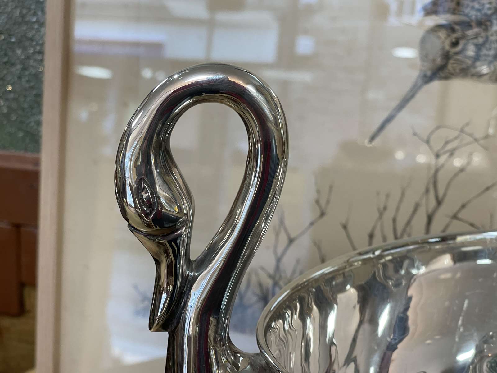 Champagne bucket in silver metal