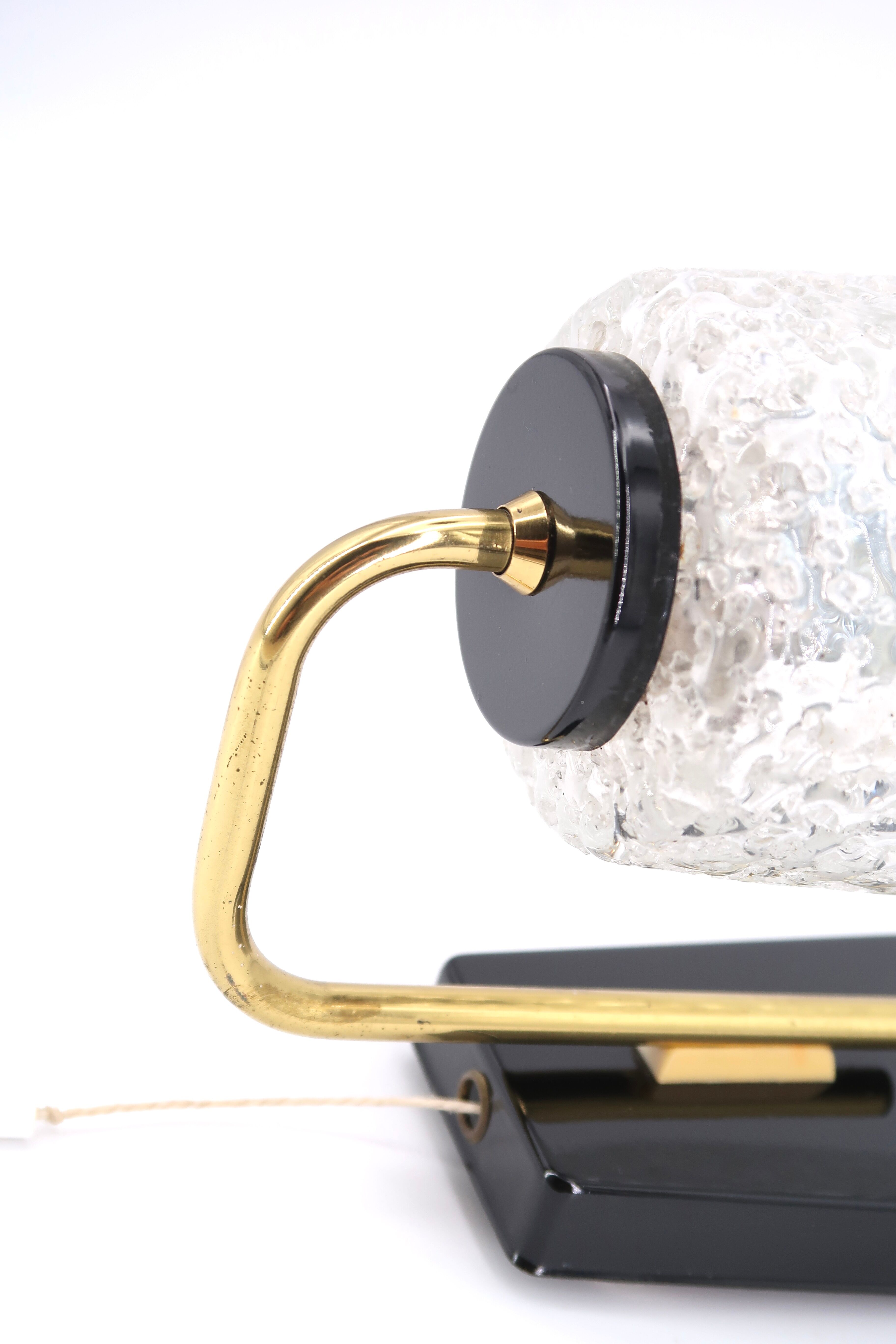 Pair of gold and black metal sconces, 50s