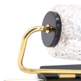 Pair of gold and black metal sconces, 50s