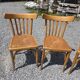 6 Luterma curved wooden bistro chairs