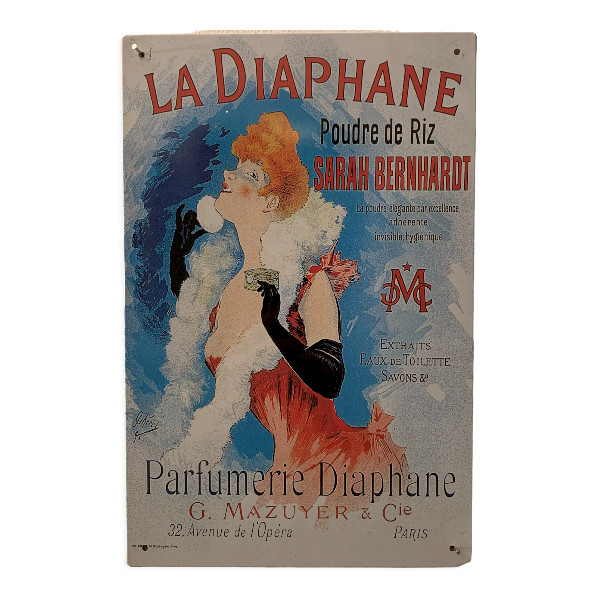 Metal advertising plate