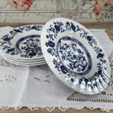 Lot de 5 assiettes creuses en porcelaine Crown Clarence Made in England