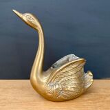 Brass swan pot cover