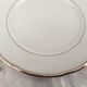 Set of 6 fine porcelain dessert plates from Bohemia with a gold rim.