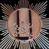 Golden metal 1950s sun mirror 45cm