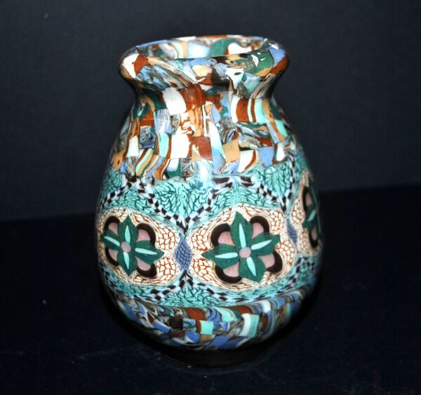Vase art déco vallauris terres mêlées de jean gerbino 1930