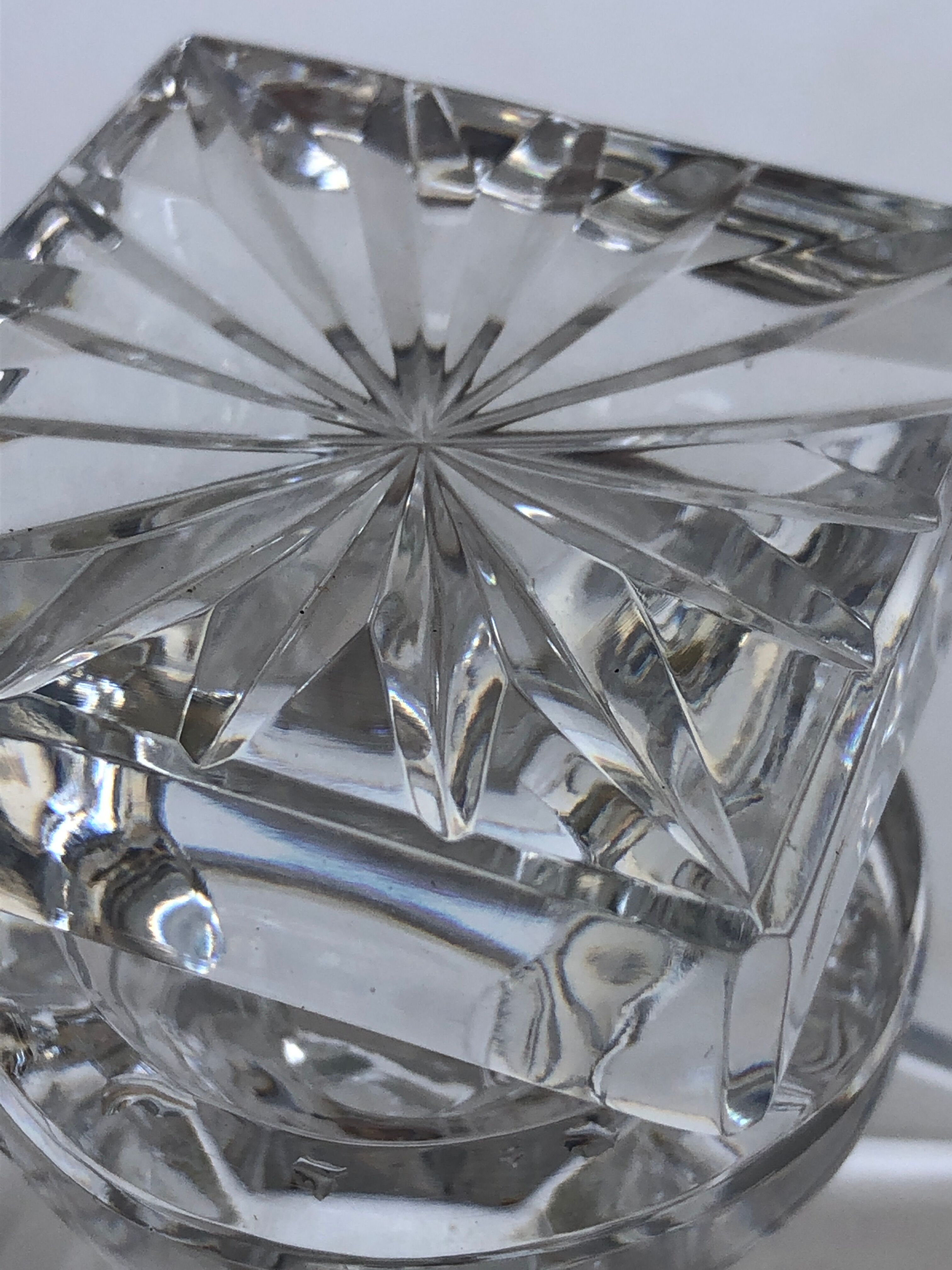 Chiseled crystal carafe