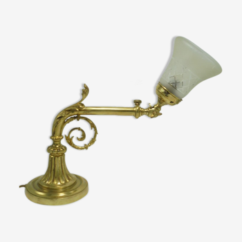 Bronze and brass lamp
