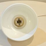 Opaline pendant light in white glass from the 60s and 70s vintage Free form