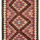 Turkish Handwoven Vintage Herki Kilim 88 cm x 407 cm