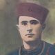 Framed Militaria 1932 large portrait of a Tunisian sharpshooter signed 66 cm X 55 cm