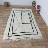 Handmade wool Berber rug 260 X 150 CM