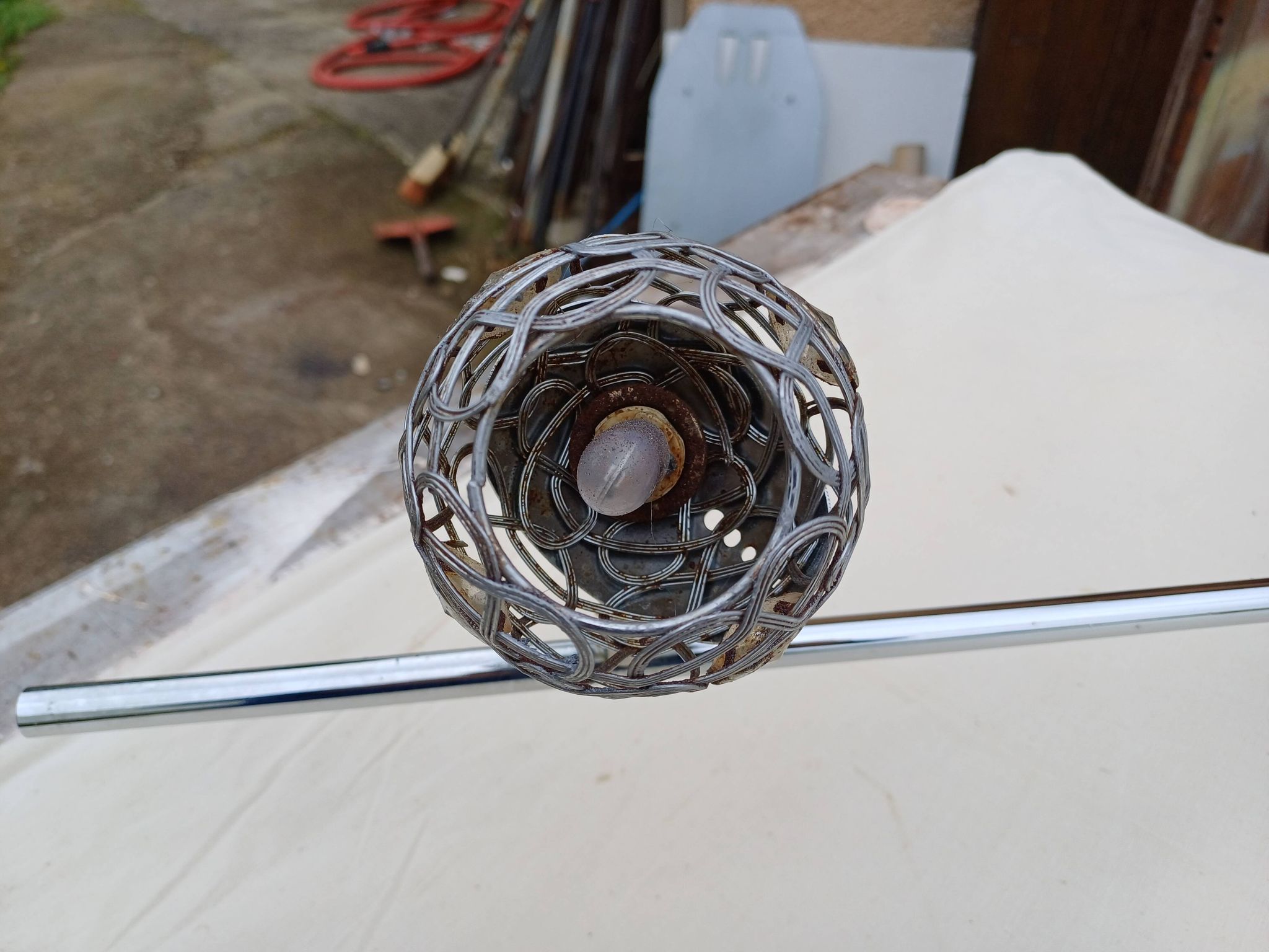 Vintage Chrome Pendant Light