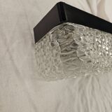 Hammered glass wall light