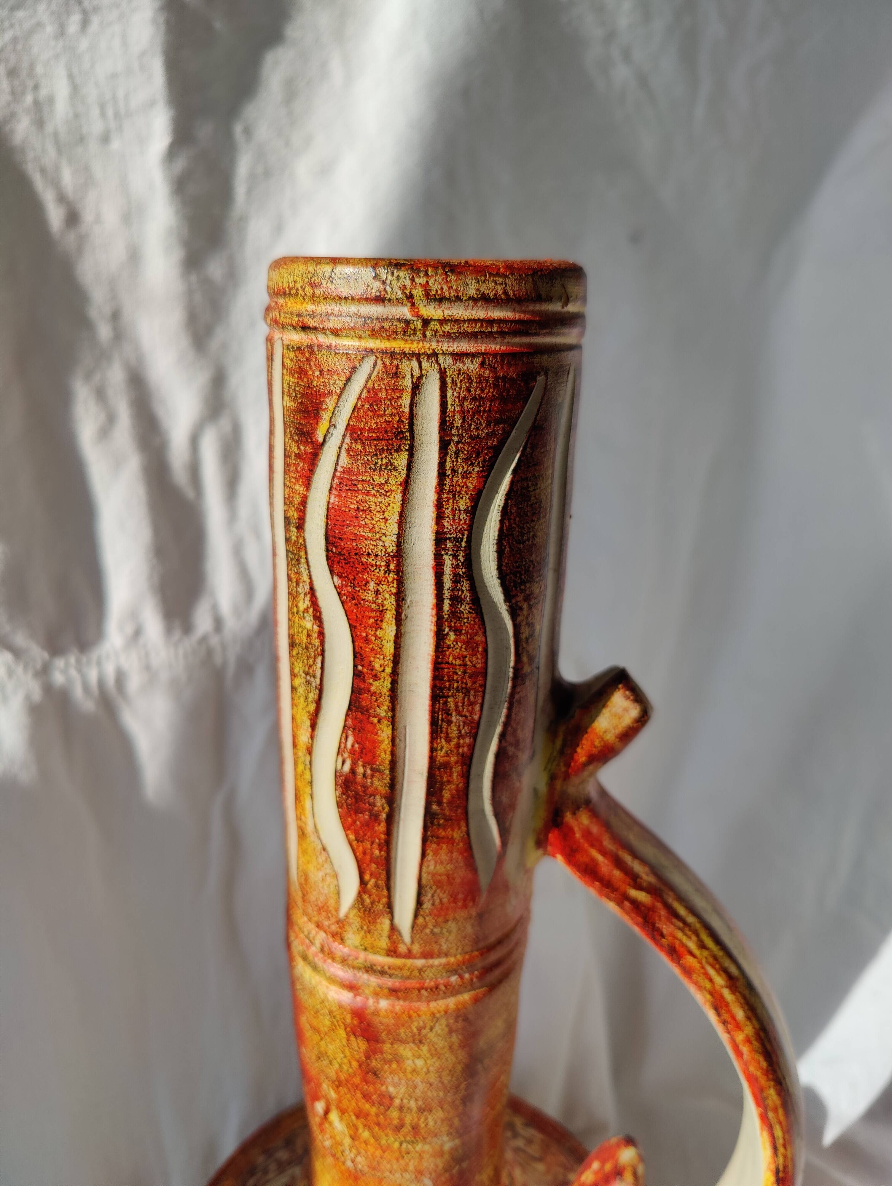 Large Spanish ceramic ewer vase Oniria 60s