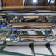 Chrome & smoked glass coffee table