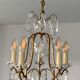 Lustre pampilles en cristal style Louis XVI, XXème