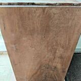 Vintage Wooden Nightstand with Marble Top