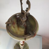 Ashtray on bronze marble foot