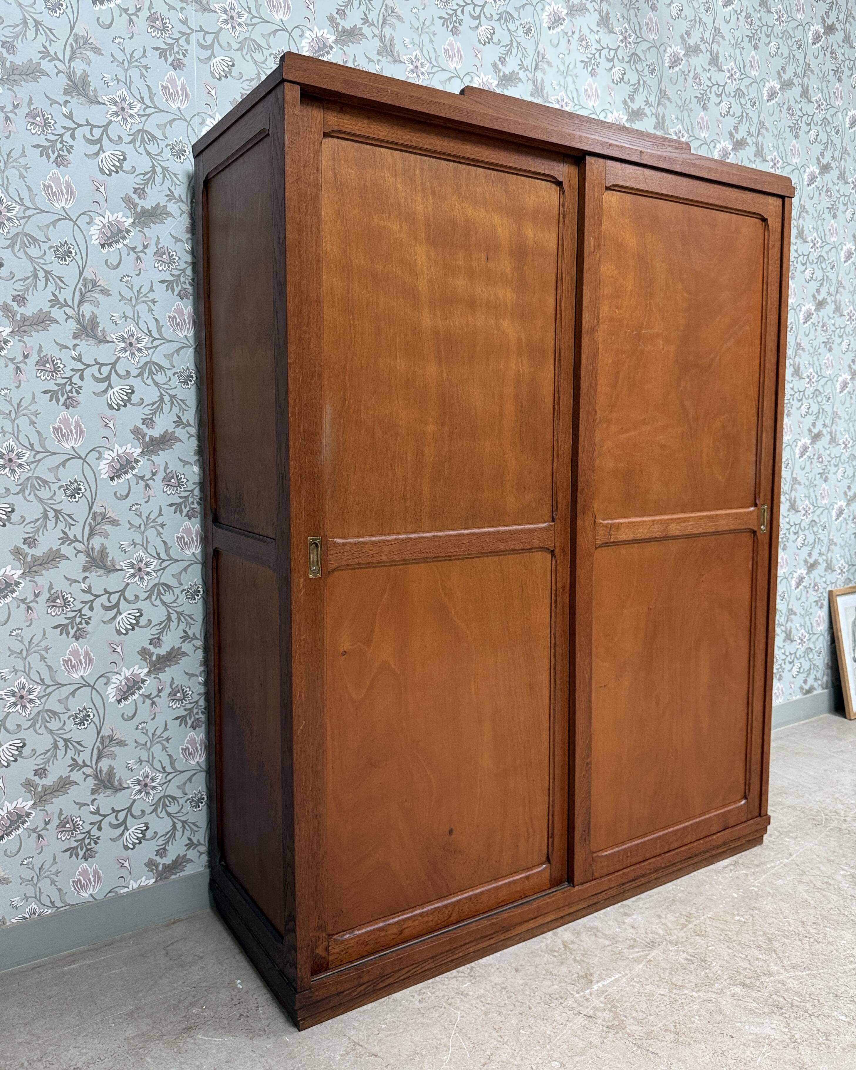 Large Parisian wardrobe with sliding doors