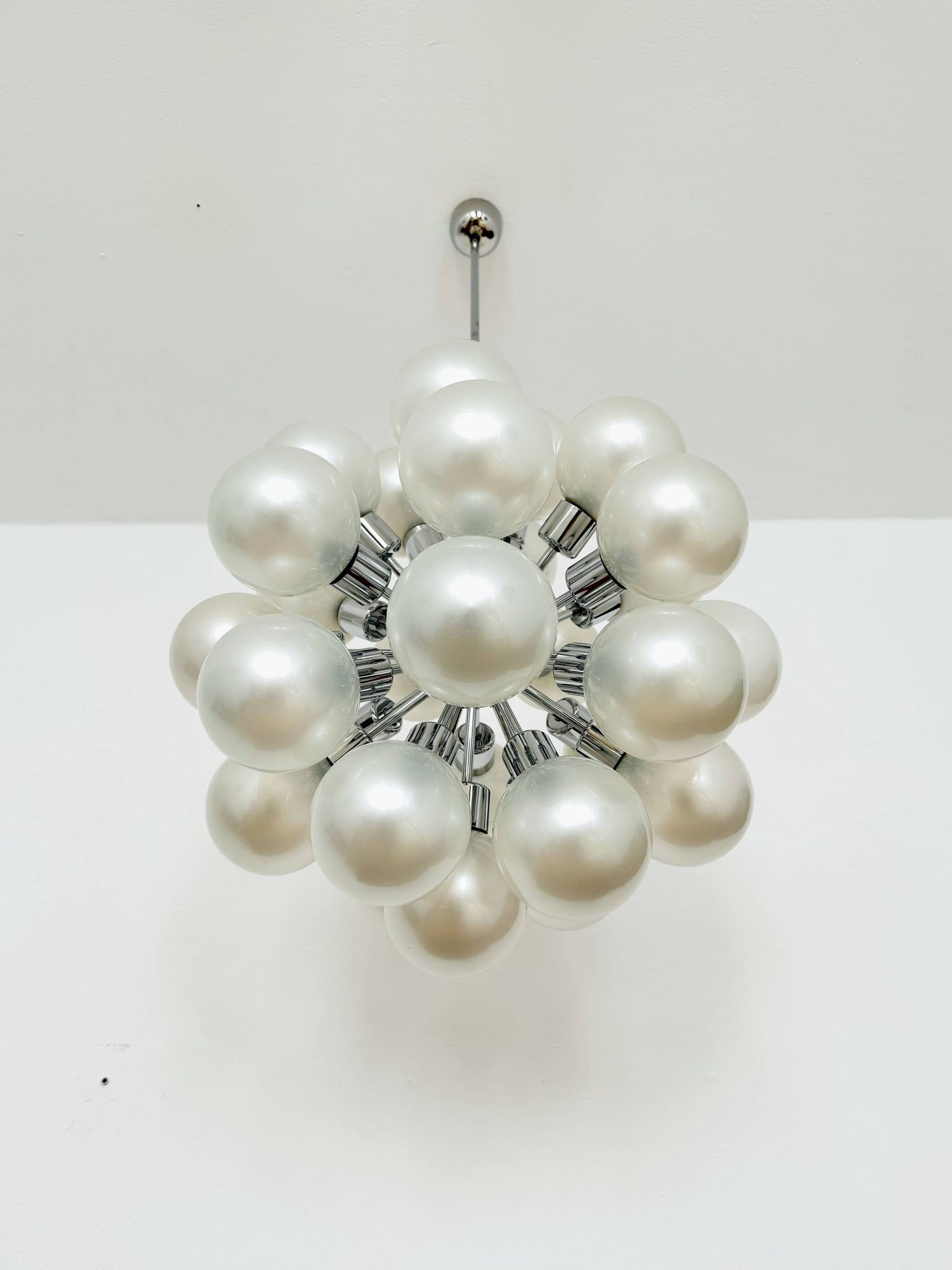 Chromed 1970s Sputnik Chandelier by Motoko Ishii for Staff