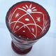 Carved Bohemian crystal vase