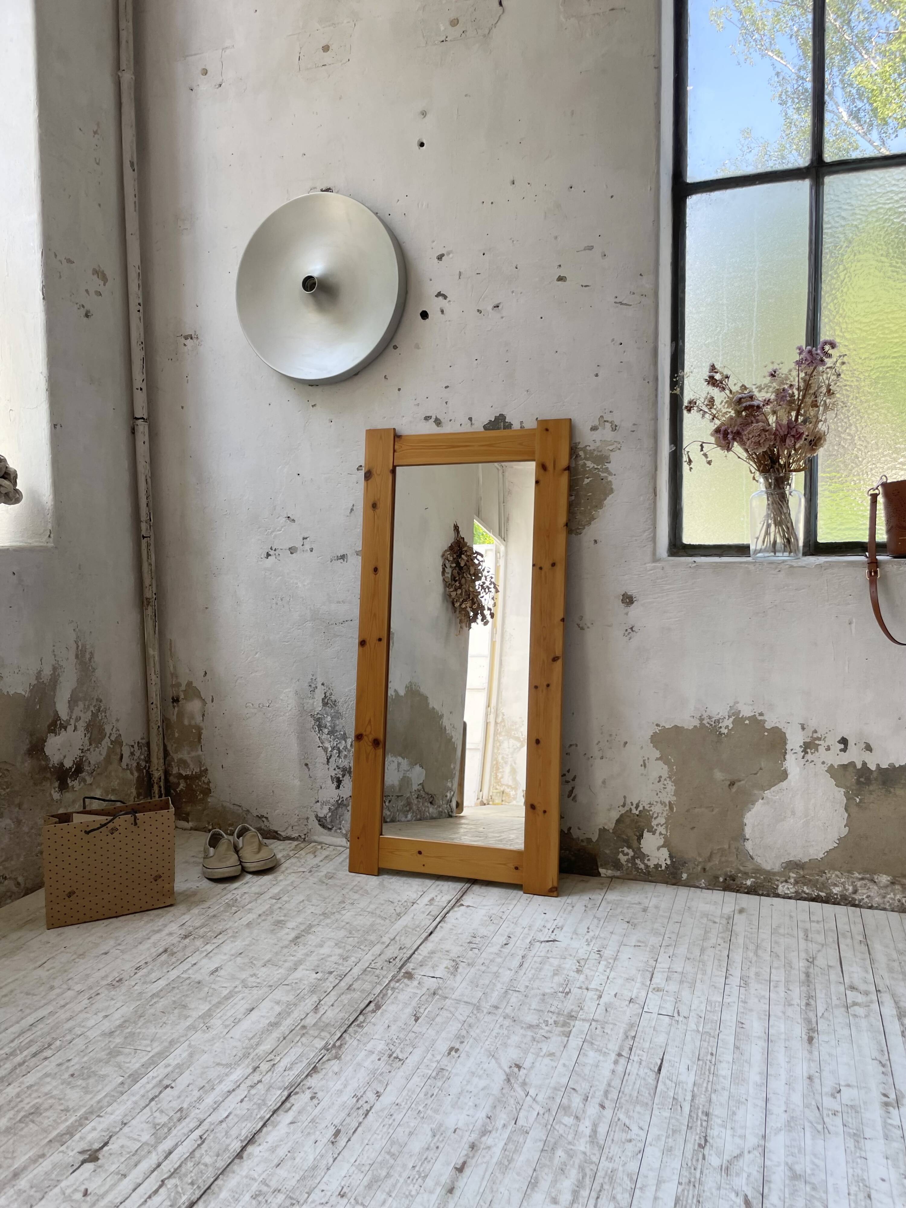 80s pine mirror