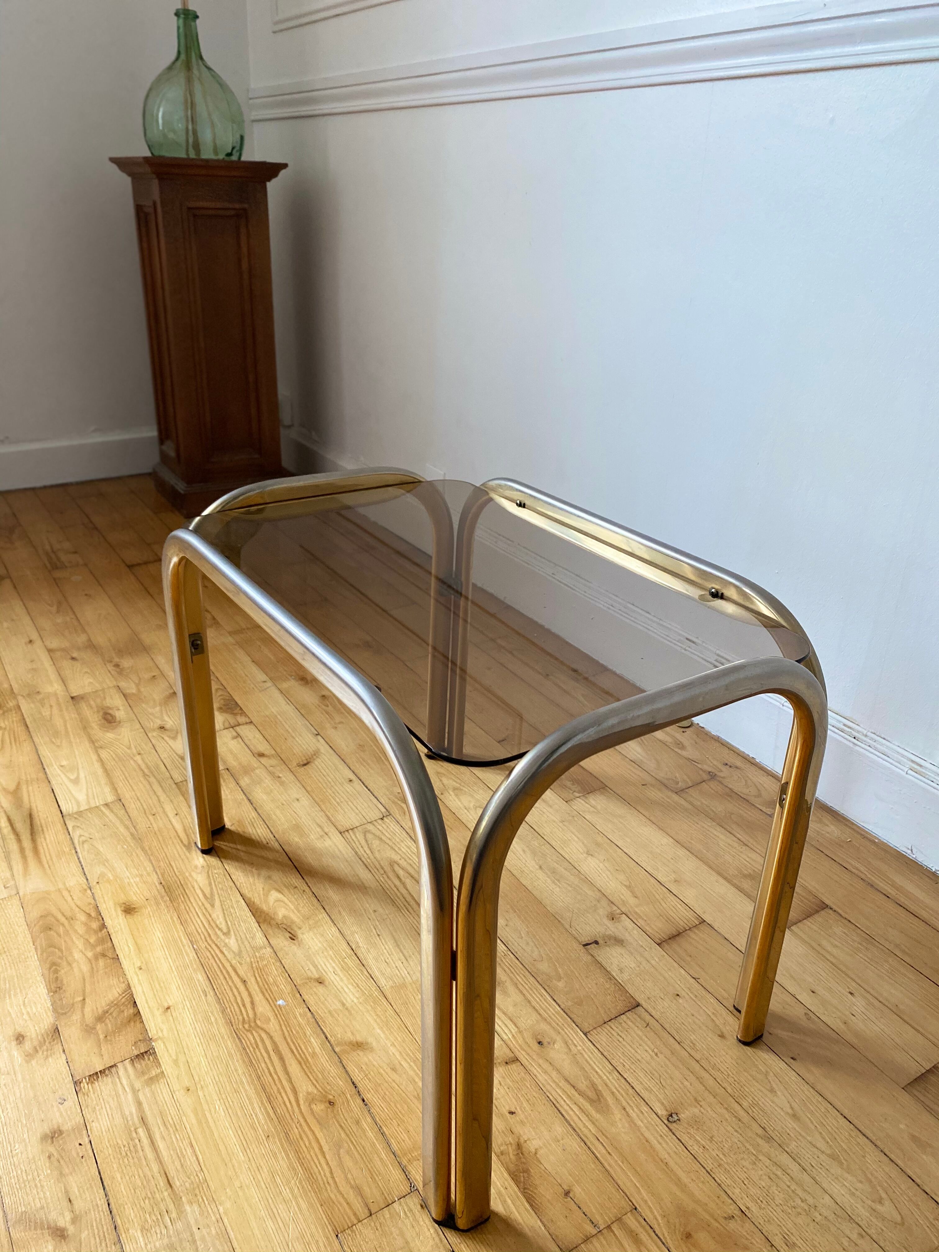 Smoked glass coffee table