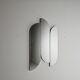 Sculptural wall mirror with brass edges, Italy, 1970s