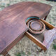 Table de jeux ancienne demi-lune