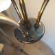 Suspension with 3 brass lights and a white glass globe from the 1950s-1960s.