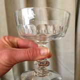 Suite of 4 crystal champagne glasses from the 1930s 1940s