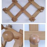 Solid pine crossbar coat rack from the 90s