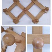 Solid pine crossbar coat rack from the 90s