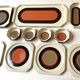 Serving dessert 12 pieces porcelain & Villeroy Boch Avant-garde design modernist vintage 70