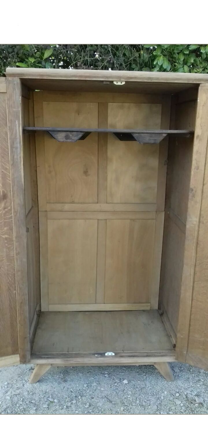 Cabinet feet compass 2 doors wooden gross vintage