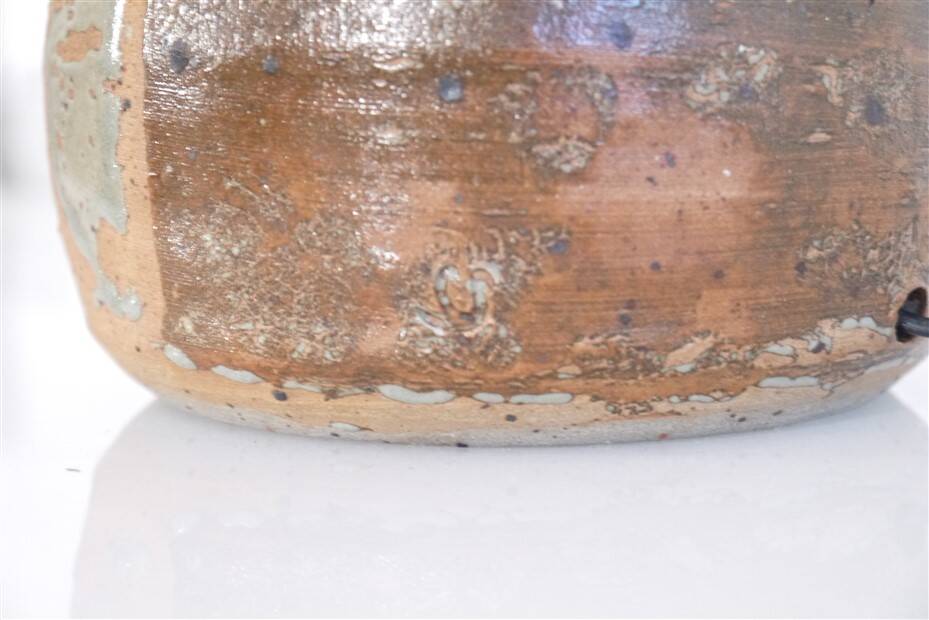 Stoneware and rope table lamp 1960