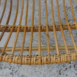 Armchair shell rattan of the 1960s